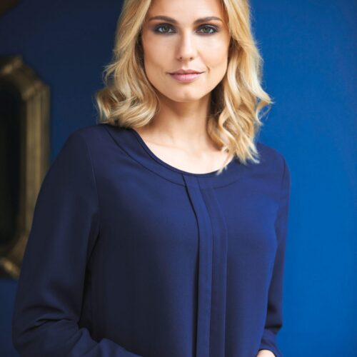 Blusa Roma de crêpe de China