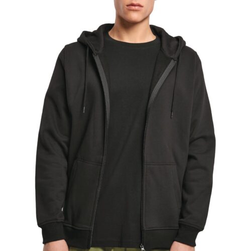 Sudadera con capucha y cremallera de tejido grueso