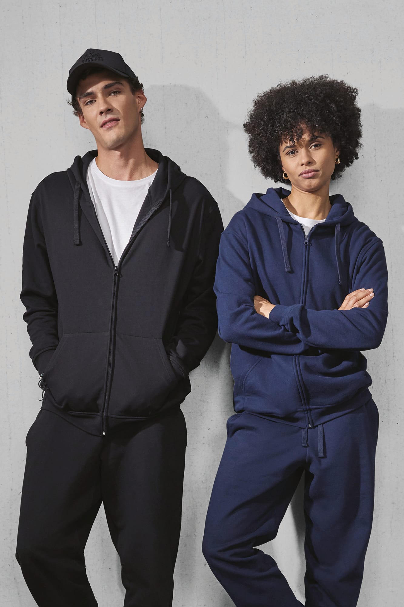 Sudadera con capucha y cremallera ID.224 (50/50)