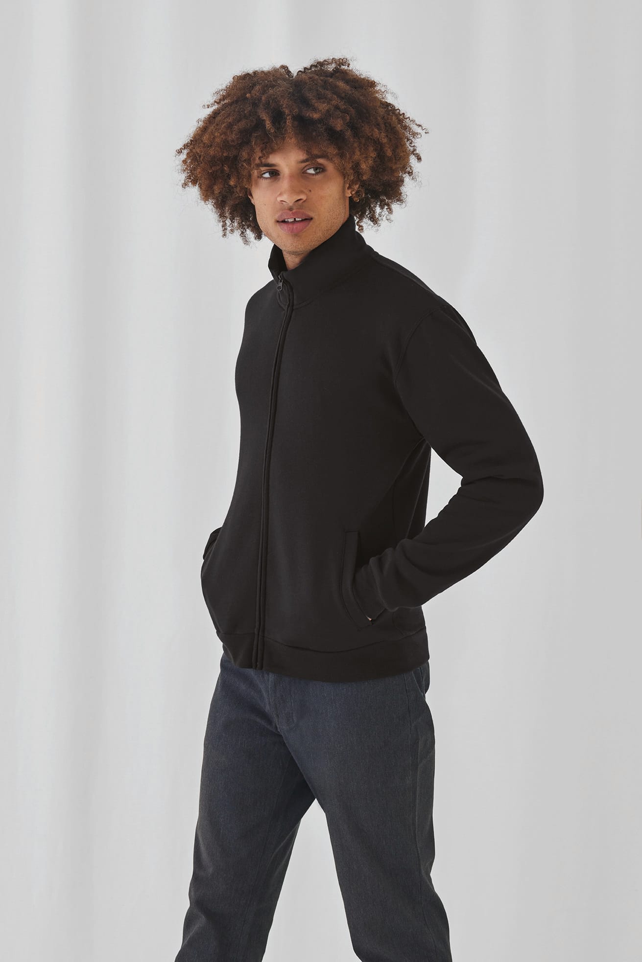 ID.206 Chaqueta de felpa con cremallera
