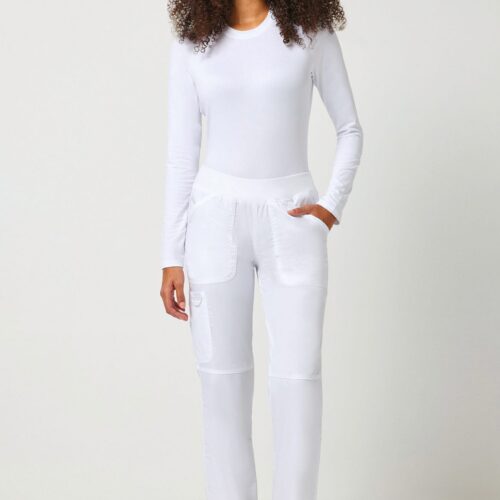 Pantalones tipo cargo de tiro medio mujer