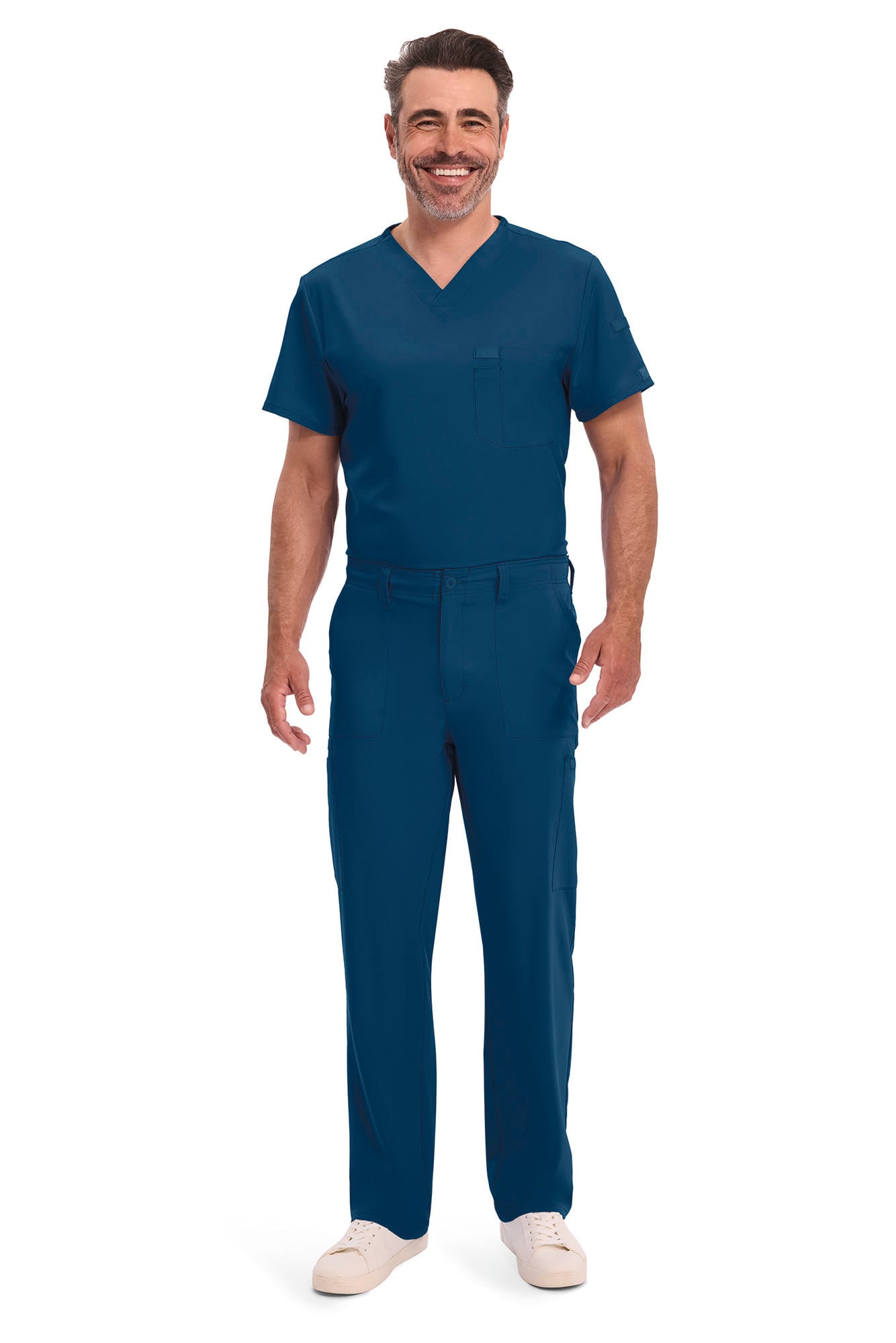 Pantalón con cordón de ajuste y tiro estándar hombre
