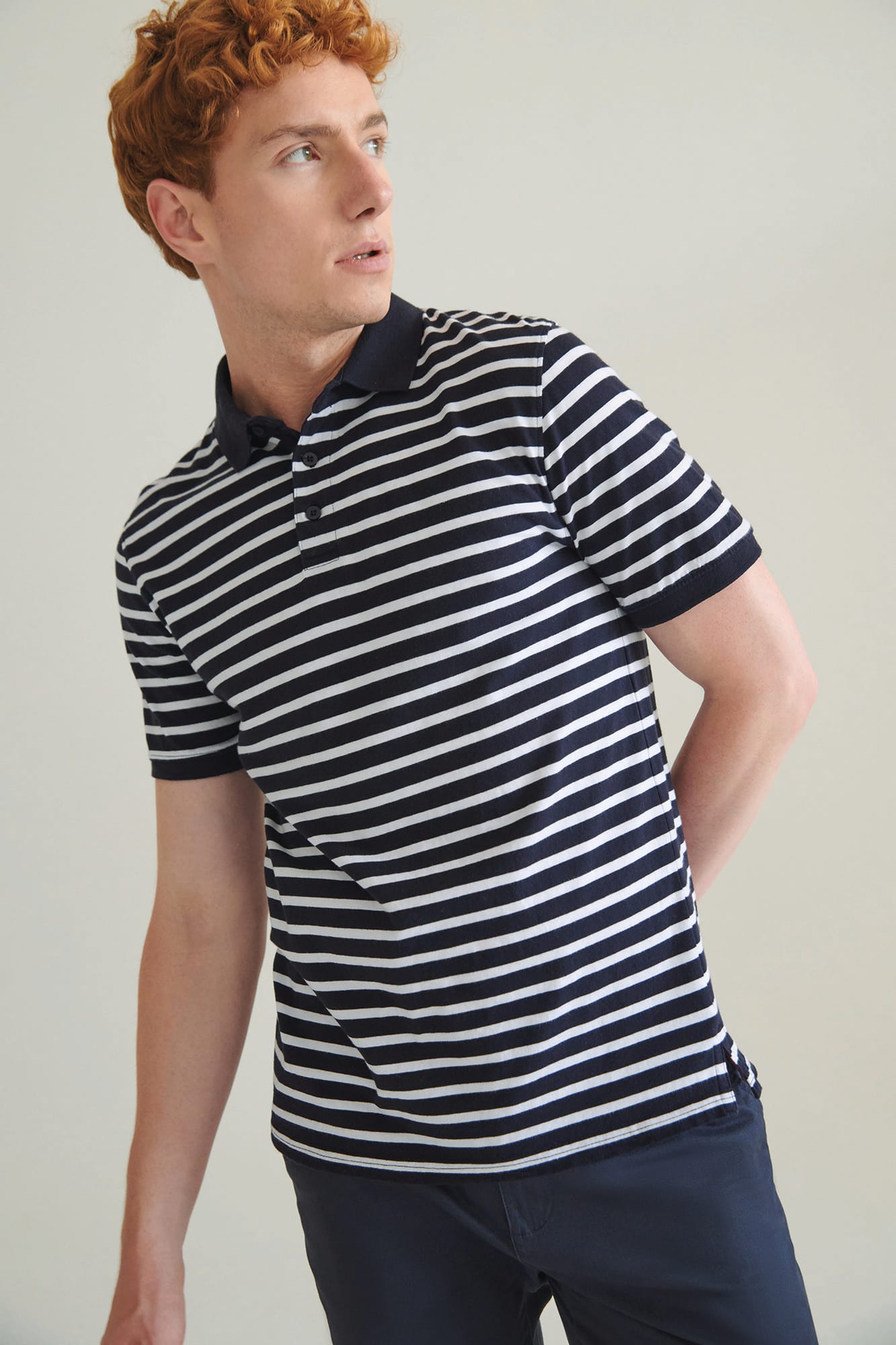 Polo jersey a rayas