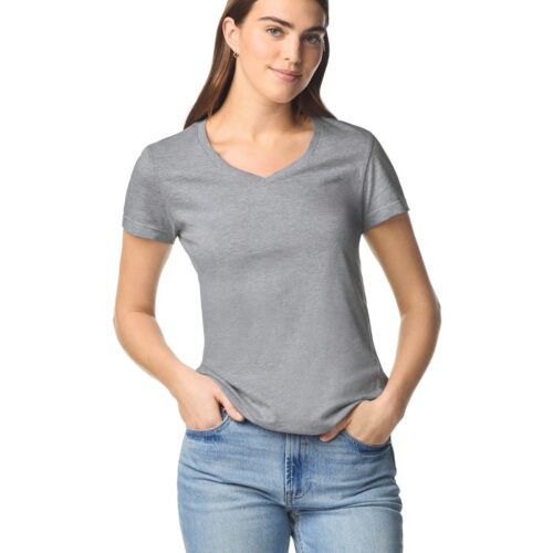 Camiseta SoftStyle cuello de pico mujer