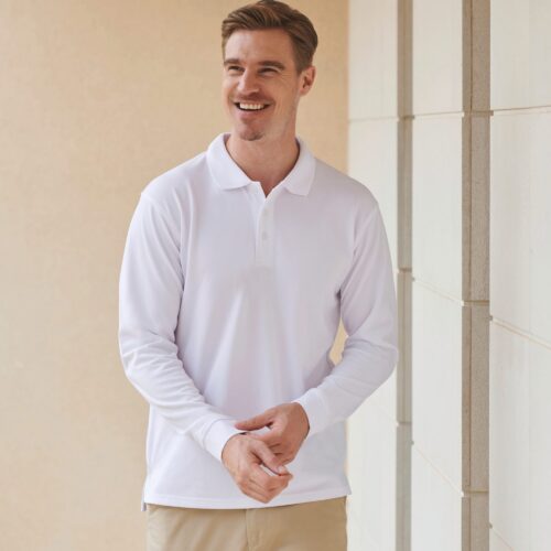 Polo Cool Plus® manga larga unisex