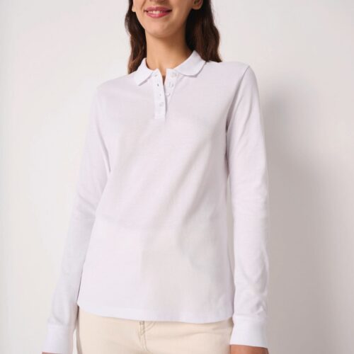 Polo punto piqué LSL mujer