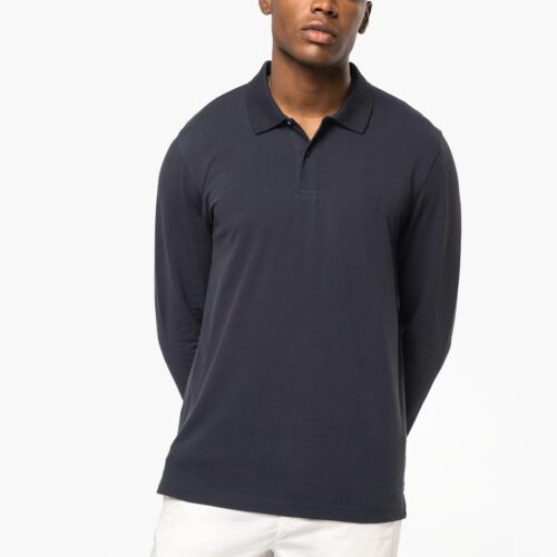 Polo de punto piqué manga larga Bio180 hombre