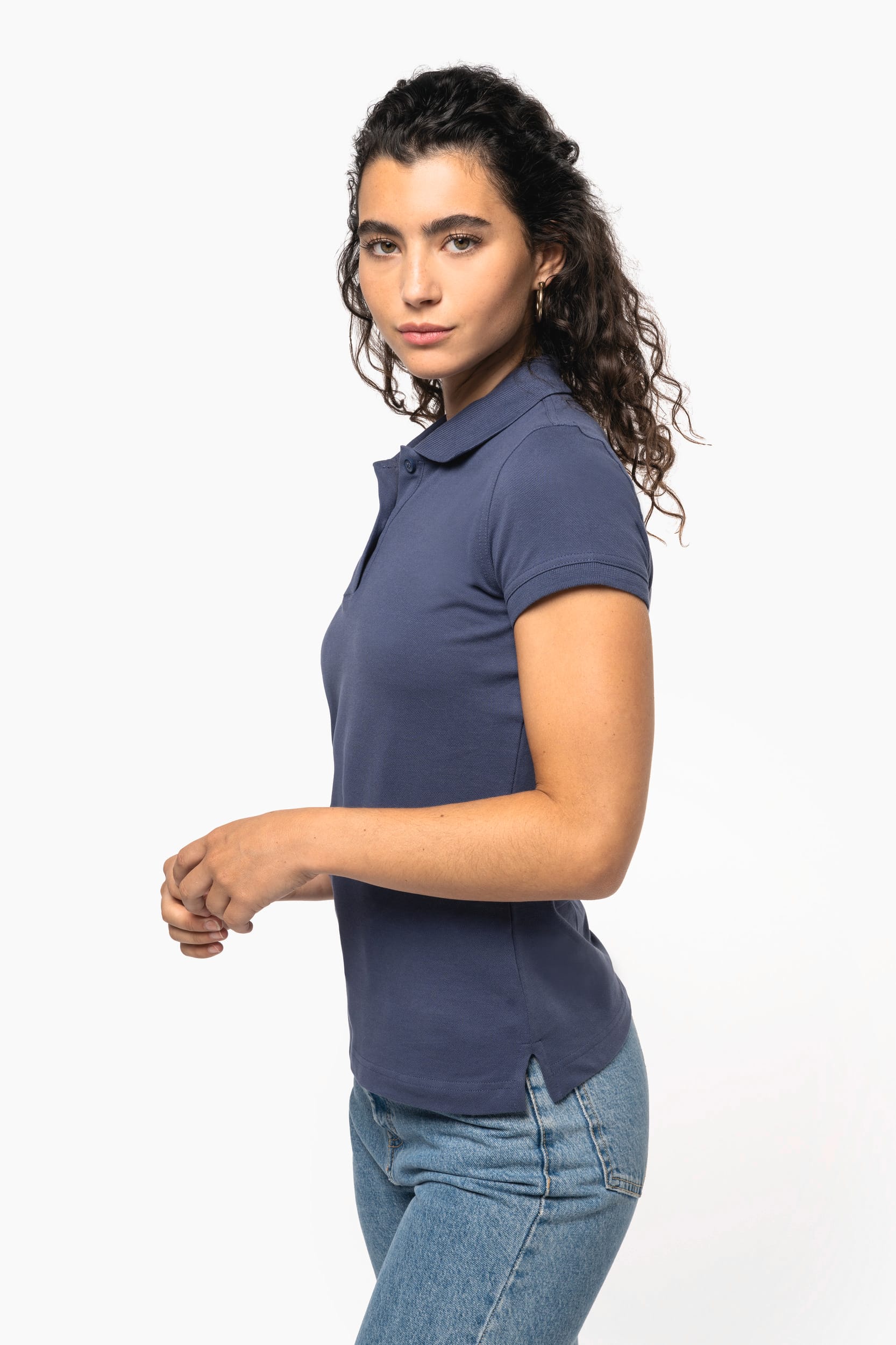 Polo de punto piqué manga corta mujer - Imagen 2