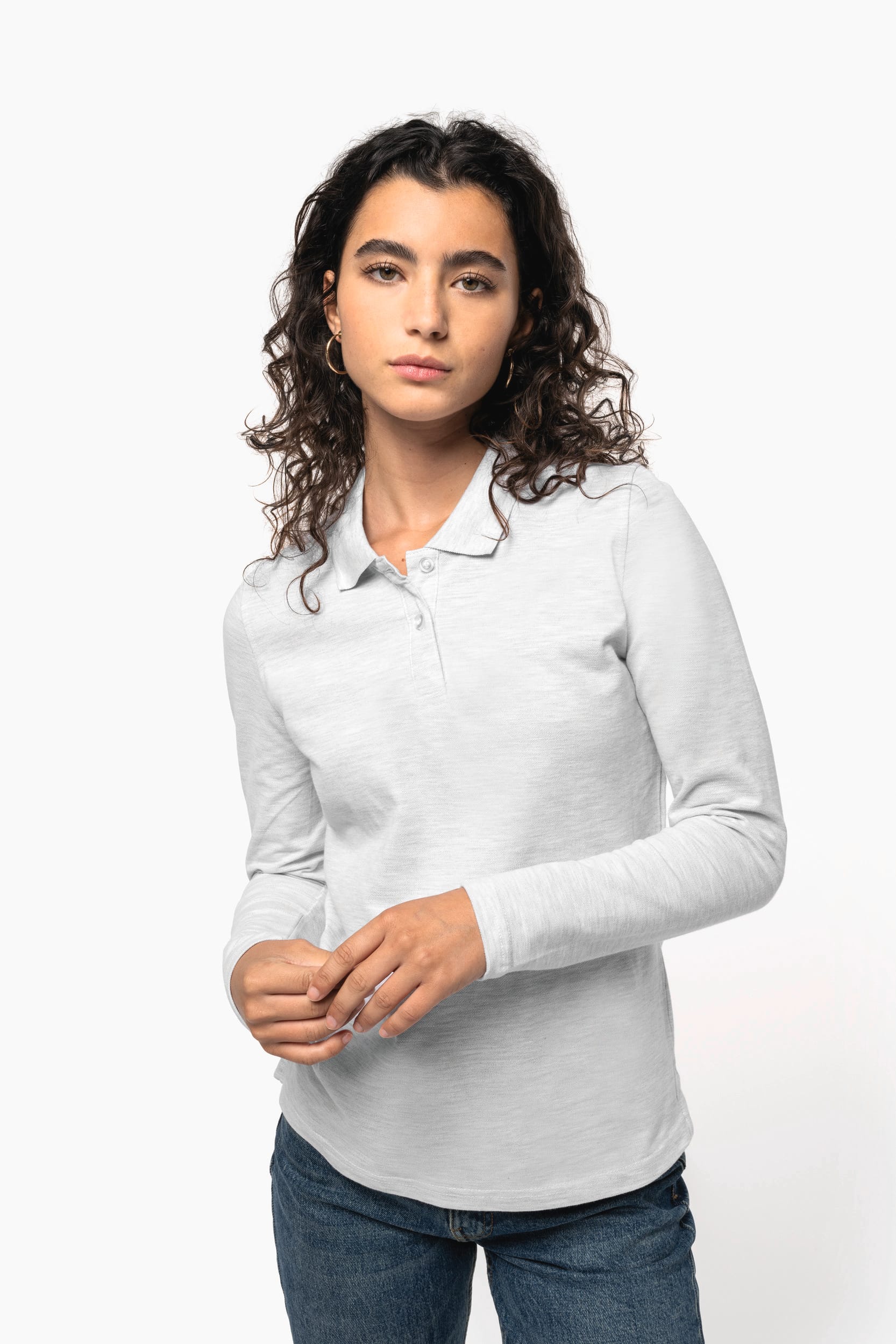 Polo manga larga mujer