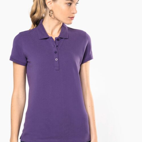 Polo piqué manga corta de mujer